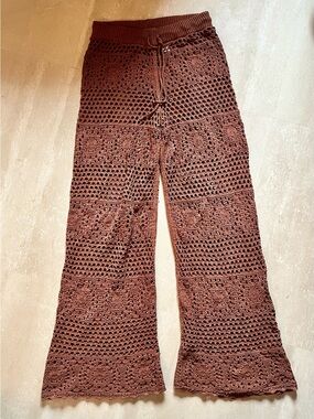 Chocolate Crochet Pants